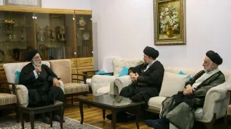 سیدحسن خمینی با برادر رهبر شهید دیدار کرد + عکس