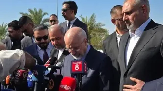 تصویر قالیباف در کنار مجسمه سردار شهید سلیمانی