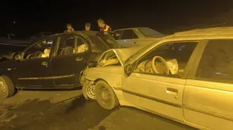 تصادف مرگبار ۴ خودرو در کرمانشاه؛ ۳ نفر جان باختند