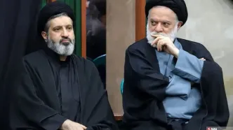 اولین تصاویر از فرزند ارشد رهبر شهید در حرم رضوی