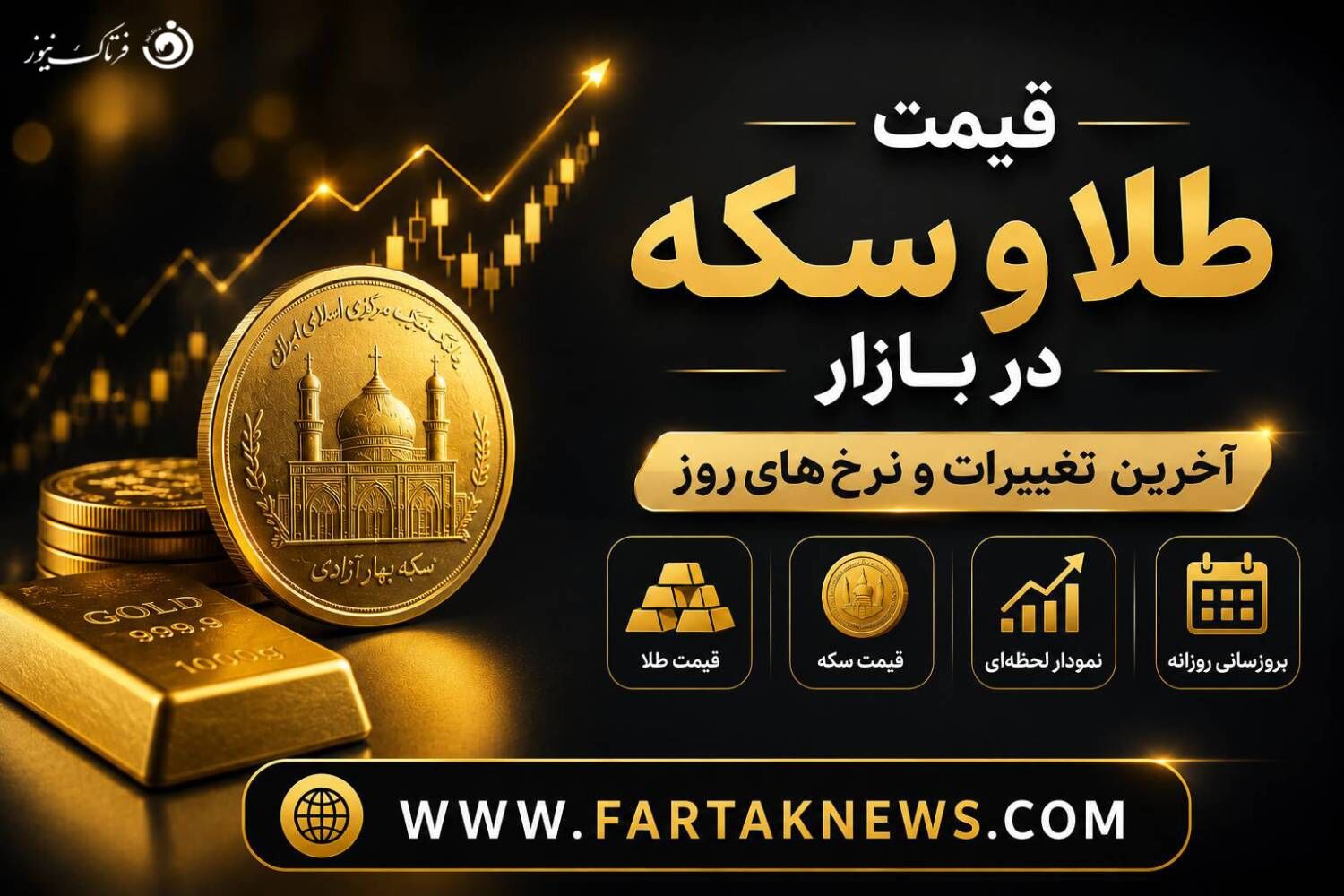 قیمت سکه و طلا امروز جمعه ۶ شهریور ۱۴۰۵