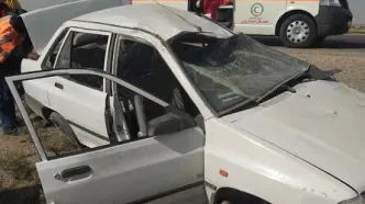 واژگونی خودرو در جاده اراک - توره با یک کشته