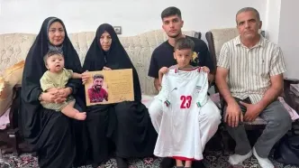 دیدار آریا یوسفی با خانواده شهید طباطبایی