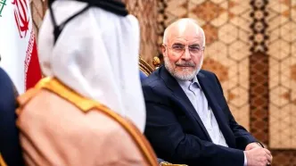 دیدار شیخ محمد بن عبدالرحمن آل ثانی با قالیباف