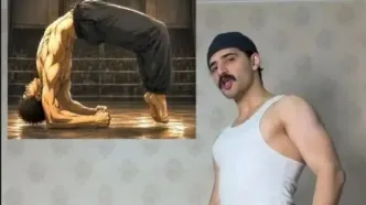 این جوان ایرانی با حرکات خارق‌العاده روی دست بروسلی بلند شد!
