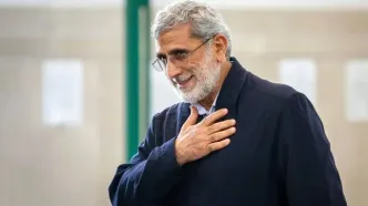 سردار قاآنی به مراسم چهلم رهبر شهید رفت + عکس