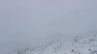 بارش برف تابستانی بر قله دماوند + ویدئو