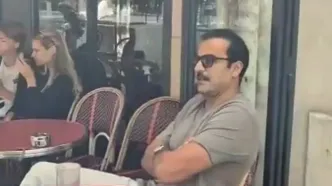 تیپ متفاوت امیر قطر در یک کافه