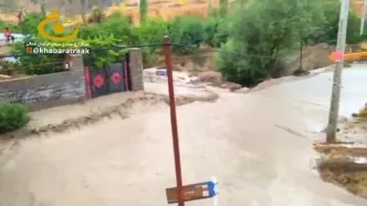 ویدئو؛ سیل ناگهانی در خراسان شمالی/گوینیک گرفتار آب شد