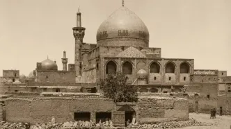 سفر در زمان؛ تصویر بسیار قدیمی از حرم امام رضا (ع) از روی پشت‌بام یک حمام عمومی