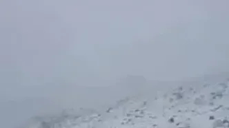بارش برف تابستانی بر قله دماوند