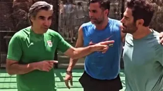 تصویری از گلزار، شمسایی و نیکبخت در یک رقابت ورزشی