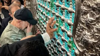 تصاویر زیارت قالیباف در حرمین شریفین در کاظمین