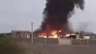 اولین تصاویر از حریق گسترده کارخانه ایران‌کولا