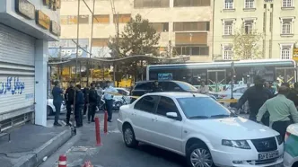 تصاویری از لحظه انتقال گروگان‌گیر خیابان ولیعصر