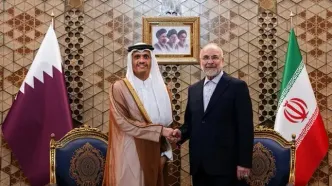 دیدار نخست وزیر قطر با قالیباف