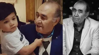 فیلم/ صدای ارشان، نوه استاد ایرج، در کنار پدربزرگش / همخوانی شیرین باورنکردنی که وایرال شد