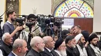 حضور قالیباف در مراسم بزرگداشت چهلم تدفین «آقای شهید ایران» - کربلا