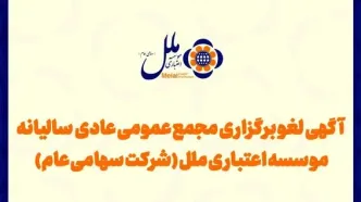 مجمع عمومی مؤسسه اعتباری ملل لغو شد