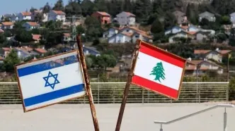 تجمع اعتراضی مردم لبنان در بیروت علیه توافق چارچوبی با اسرائیل