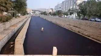 پایان آسفالت‌کشی عجیب بستر رودخانه الیگودرز