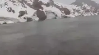 جلوه زمستانی سبلان در دل مردادماه