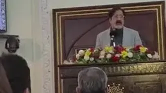 آوازخوانی حسالم الدین حراج در مراسم بزرگداشت علی حاتمی
