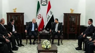 دیدار رئیس مجلس ایران با نخست‌وزیر عراق در بغداد