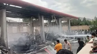 فیلم لحظه انفجار بزرگ در جایگاه CNG شهرستان صحنه