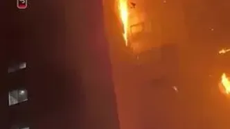آتش‌سوزی گسترده در ساختمان اداری اندونزی