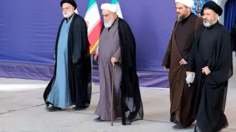 حضور  فرزندان رهبر شهید انقلاب در مراسم چهلمین روز تشییع و تدفین آقای شهید ایران