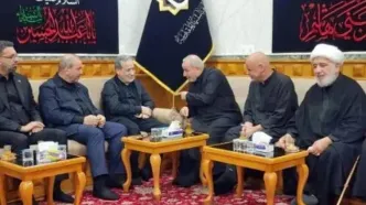 تصاویری از عراقچی در راهپیمایی اربعین