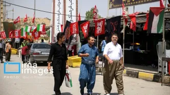 زائران اربعین حسینی در مرز باشماق