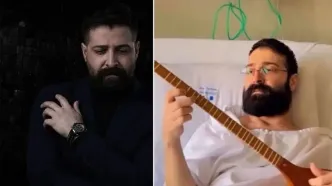 فیلم سوزناک حمید هیراد روی تخت بیمارستان / نواختن سه تار در روزهای سخت بیماری