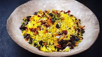 طرز تهیه پلو میوه هخامنشی با گوشت، سیب و انجیر