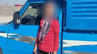 توقیف نیسان آبی با رانندگی دختر ۱۱ ساله!