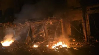 انفجار در اتوبوس جرمانا در حومه دمشق چند کشته و زخمی برجا گذاشت