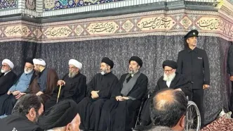 حضور فرزندان رهبر شهید انقلاب در مراسم بزرگداشت چهلم ایشان