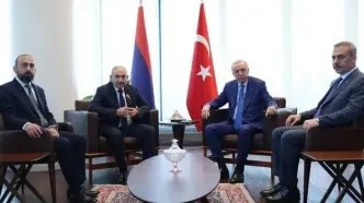 دیدار اردوغان و پاشینیان درباره عادی‌سازی روابط ترکیه و ارمنستان