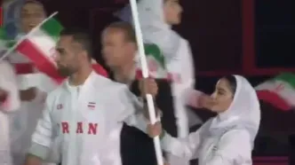ویدیو| رژه کاروان ایران با پرچم داری زهرا کیانی