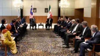 دیدار سران ایران و مالزی در حاشیه اجلاس بریکس