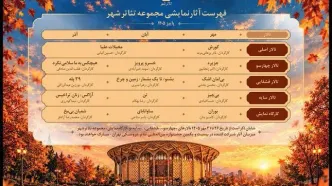 برنامه اجراهای پاییزی تئاتر شهر اعلام شد