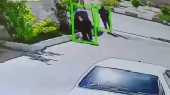 فیلم لحظه حمله 2 موتورسوار به یک زن در داراب/طلاهایش را به سرقت بردند