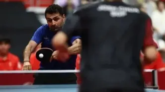 پیروزی بزرگ نوشاد عالمیان مقابل نفر چهارم جهان/ مدال پینگ‌پنگ در ناگویا قطعی شد