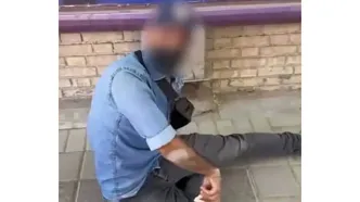 فیلم / گدای معلول پلیس را دید راست راست راه رفت / در بجنورد بازداشت شد