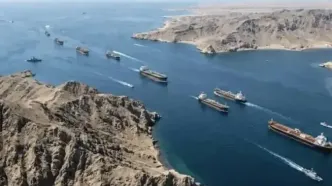 کاهش تردد کشتی‌ها در تنگه هرمز
