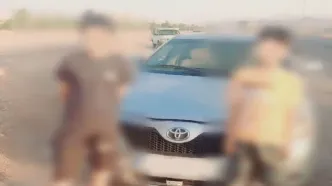 توقیف تویوتا متخلف با راننده ۱۱ ساله