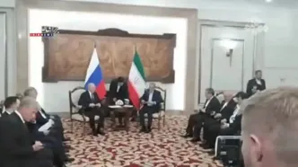 لحظه دیدار پزشکیان و پوتین در بیشکک