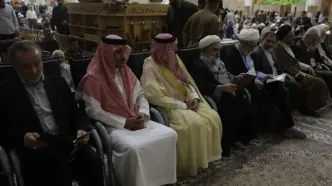 حضور سفیر عربستان در مراسم هفتم آیت‌الله‌ العظمی شبیری زنجانی