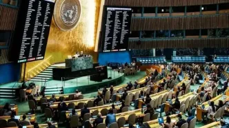 اقدام هیئت ایرانی هنگام سخنرانی نتانیاهو در مجمع عمومی سازمان ملل/ عکس